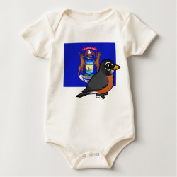 State Birdorable of Michigan: American Robin Infant Organic Creeper