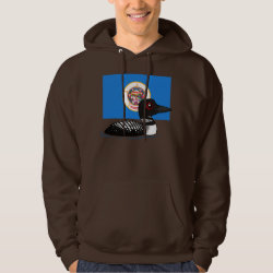 State Birdorable of Minnesota: Common Loon Men's Basic Hooded Sweatshirt