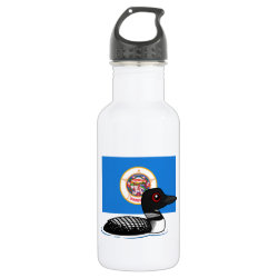 State Birdorable of Minnesota: Common Loon Water Bottle (24 oz)