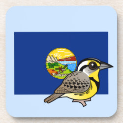 State Birdorable of Montana: Western Meadowlark Beverage Coaster