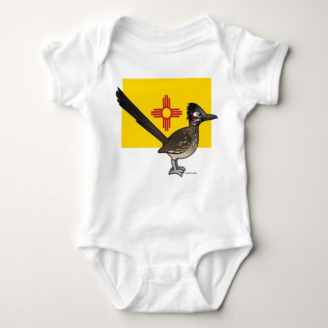 State Birdorable of New Mexico: Roadrunner Baby Bodysuit (Front)