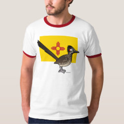 State Birdorable of New Mexico: Greater Roadrunner Men's Basic Ringer T-Shirt