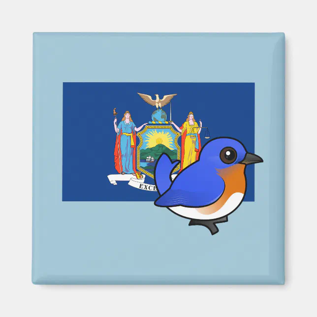 State Birdorable of New York: Eastern Bluebird Magnet | Zazzle