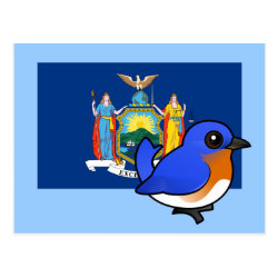 State Birdorable of New York: Eastern Bluebird Postcard