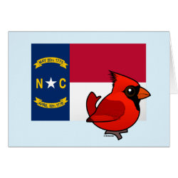 State Birdorable of North Carolina: Northern Cardinal Greeting Card