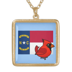 State Birdorable of North Carolina: Northern Cardinal Medium Necklace