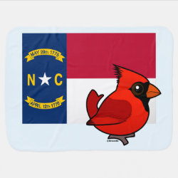 State Birdorable of North Carolina: Northern Cardinal Baby Blanket