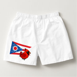 State Birdorable of Ohio: Northern Cardinal Men's Boxercraft Cotton Boxers