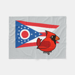 State Birdorable of Ohio: Northern Cardinal Fleece Blanket, 30