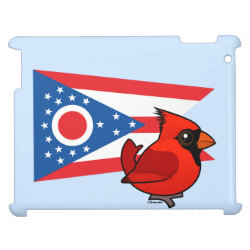 State Birdorable of Ohio: Northern Cardinal Case Savvy Glossy Finish iPad Case