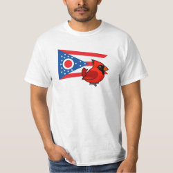 State Birdorable of Ohio: Northern Cardinal Men's Crew Value T-Shirt