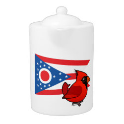 State Birdorable of Ohio: Northern Cardinal Medium Tea Pot
