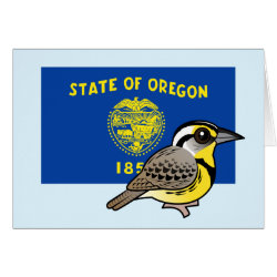 State Birdorable of Oregon: Western Meadowlark Greeting Card