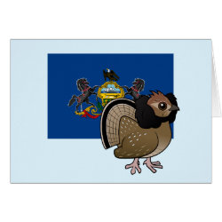 State Birdorable of Pennsylvania: Ruffed Grouse Greeting Card