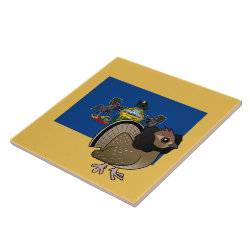 State Birdorable of Pennsylvania: Ruffed Grouse Large Tile (6