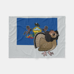 State Birdorable of Pennsylvania: Ruffed Grouse Fleece Blanket, 30