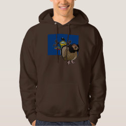 State Birdorable of Pennsylvania: Ruffed Grouse Men's Basic Hooded Sweatshirt