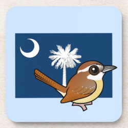 State Birdorable of South Carolina: Carolina Wren Beverage Coaster