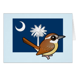 State Birdorable of South Carolina: Carolina Wren Greeting Card
