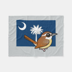 State Birdorable of South Carolina: Carolina Wren Fleece Blanket, 30