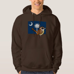 State Birdorable of South Carolina: Carolina Wren Men's Basic Hooded Sweatshirt