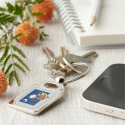 State Birdorable of South Carolina: Carolina Wren Rectangle Metal Keychain
