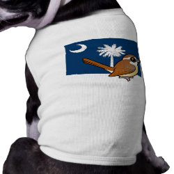 State Birdorable of South Carolina: Carolina Wren Dog Sleeveless T-Shirt