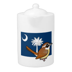 State Birdorable of South Carolina: Carolina Wren Medium Tea Pot