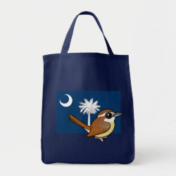 State Birdorable of South Carolina: Carolina Wren Grocery Tote