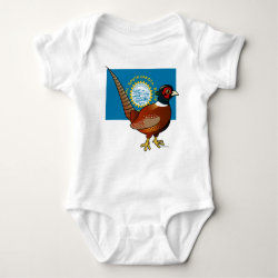 State Birdorable of South Dakota: Common Pheasant Baby Jersey Bodysuit