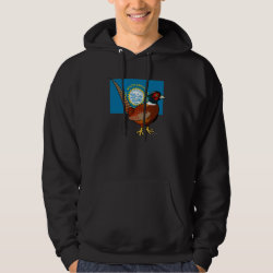 State Birdorable of South Dakota: Common Pheasant Men's Basic Hooded Sweatshirt
