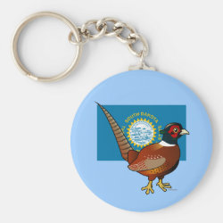 State Birdorable of South Dakota: Common Pheasant Basic Button Keychain