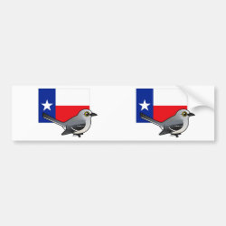 State Birdorable of Texas: Northern Mockingbird Bumper Sticker