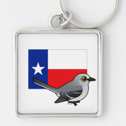 State Birdorable of Texas: Northern Mockingbird Premium Square Keychain