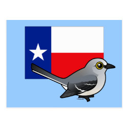 State Birdorable of Texas: Northern Mockingbird Postcard