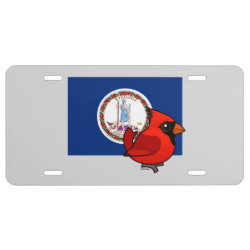 State Birdorable of Virginia: Northern Cardinal Aluminum License Plate