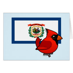 State Birdorable of West Virginia: Northern Cardinal Greeting Card