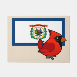State Birdorable of West Virginia: Northern Cardinal Door Mat (18
