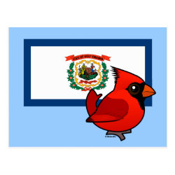 State Birdorable of West Virginia: Northern Cardinal Postcard