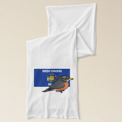 State Birdorable of Wisconsin: American Robin Jersey Scarf