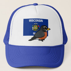 State Birdorable of Wisconsin: American Robin Trucker Hat