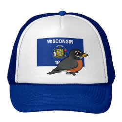 State Birdorable of Wisconsin: American Robin Trucker Hat