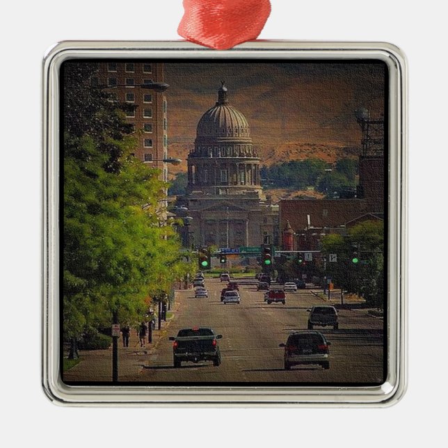 State Capital  in Boise, Idaho Metal Ornament (Front)