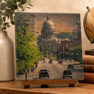 State Capital  in Boise, Idaho Tile
