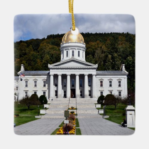 State Capital of Vermont _ Ceramic Ornament