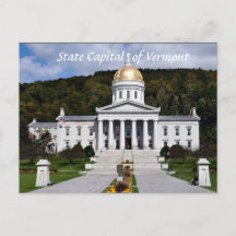 State Capital of Vermont- Postcard
