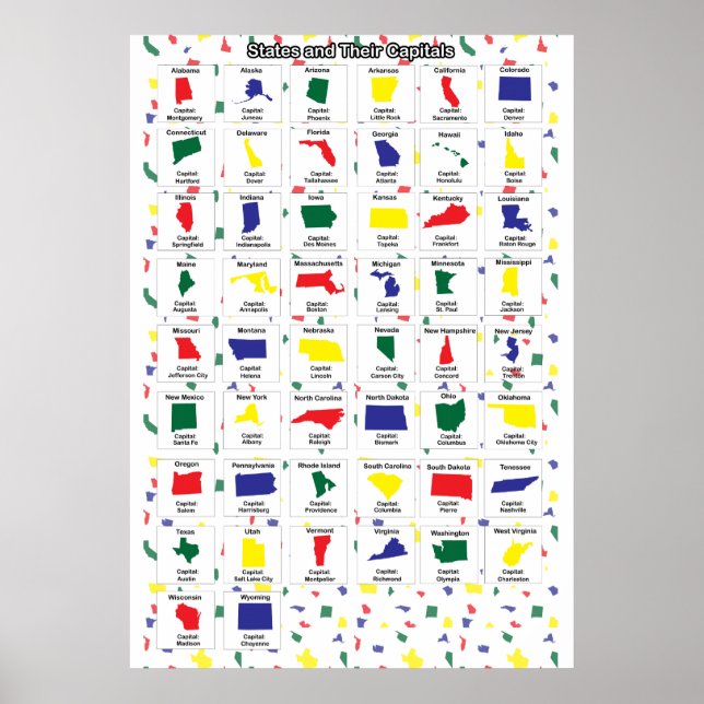 State Capitals Print (Front)