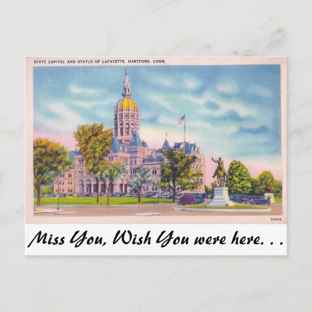 State Capitol, Hartford, Connecticut Postcard (Front)