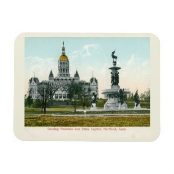 State Capitol  Hartford Ct 1907 Vintage  Magnet by markomundo at Zazzle