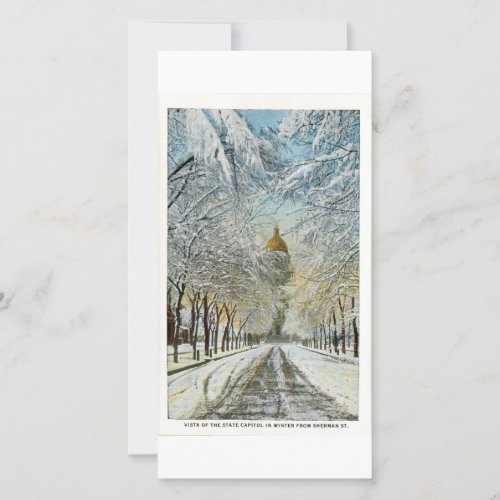 State Capitol in Winter Denver Colorado Holiday Card